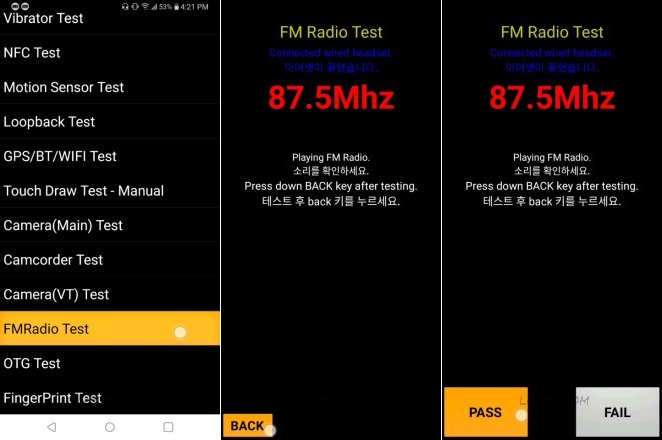 K40 FM Radio Test Hidden Menu