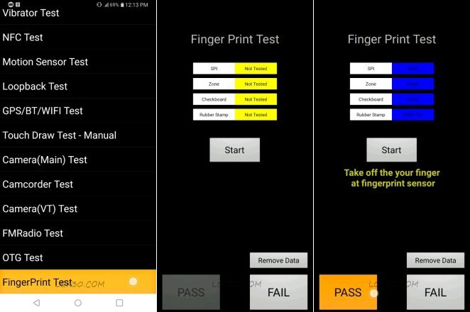 Fingerprint Scanner Test LG K40 
