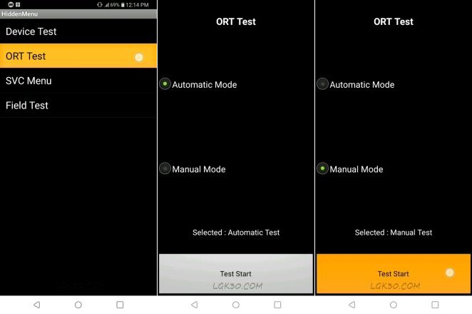 LG K40 Hidden Menu ORT Test