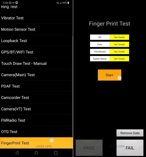 lg k51 fingerprint test 