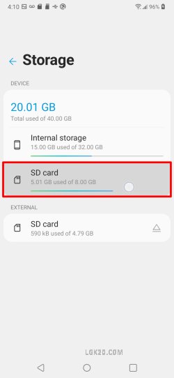 lg k51 move apps to sd card 